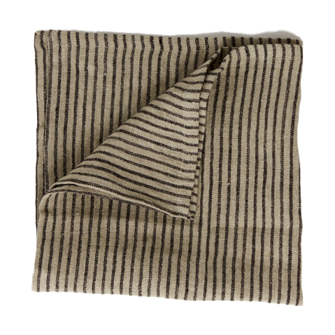 Olsson & Jensen Stripe linserviett 45x45 cm Svart-sand