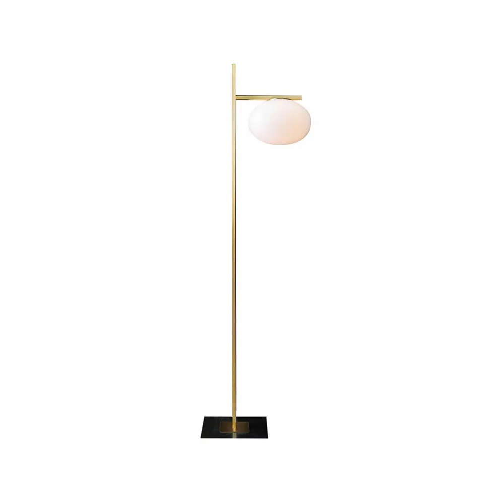 Alba 382 gulvlampe, opal, messing Oluce