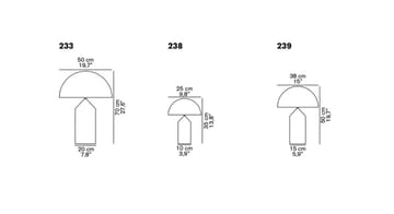 Atollo medium 239 bordlampe metall - Satin bronze - Oluce