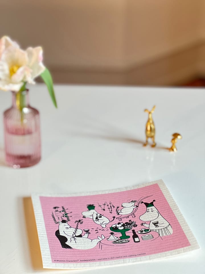 Moomin 80 oppvaskklut 17x20 cm, Rosa Opto Design
