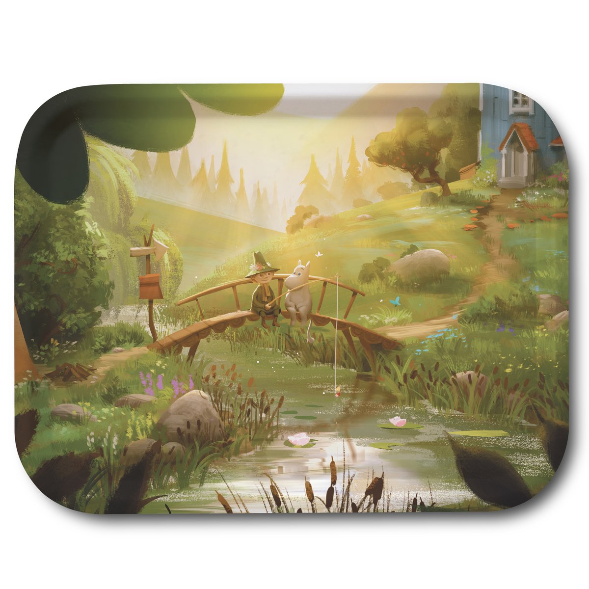 Opto Design Moomin TV-Series brett 27x20 cm Moomin & Snufkin bridge