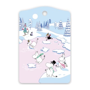 Mummitrollet skjærefjøl vinter 2022 20 x 30 cm - Blå-hvit-rosa - Opto Design