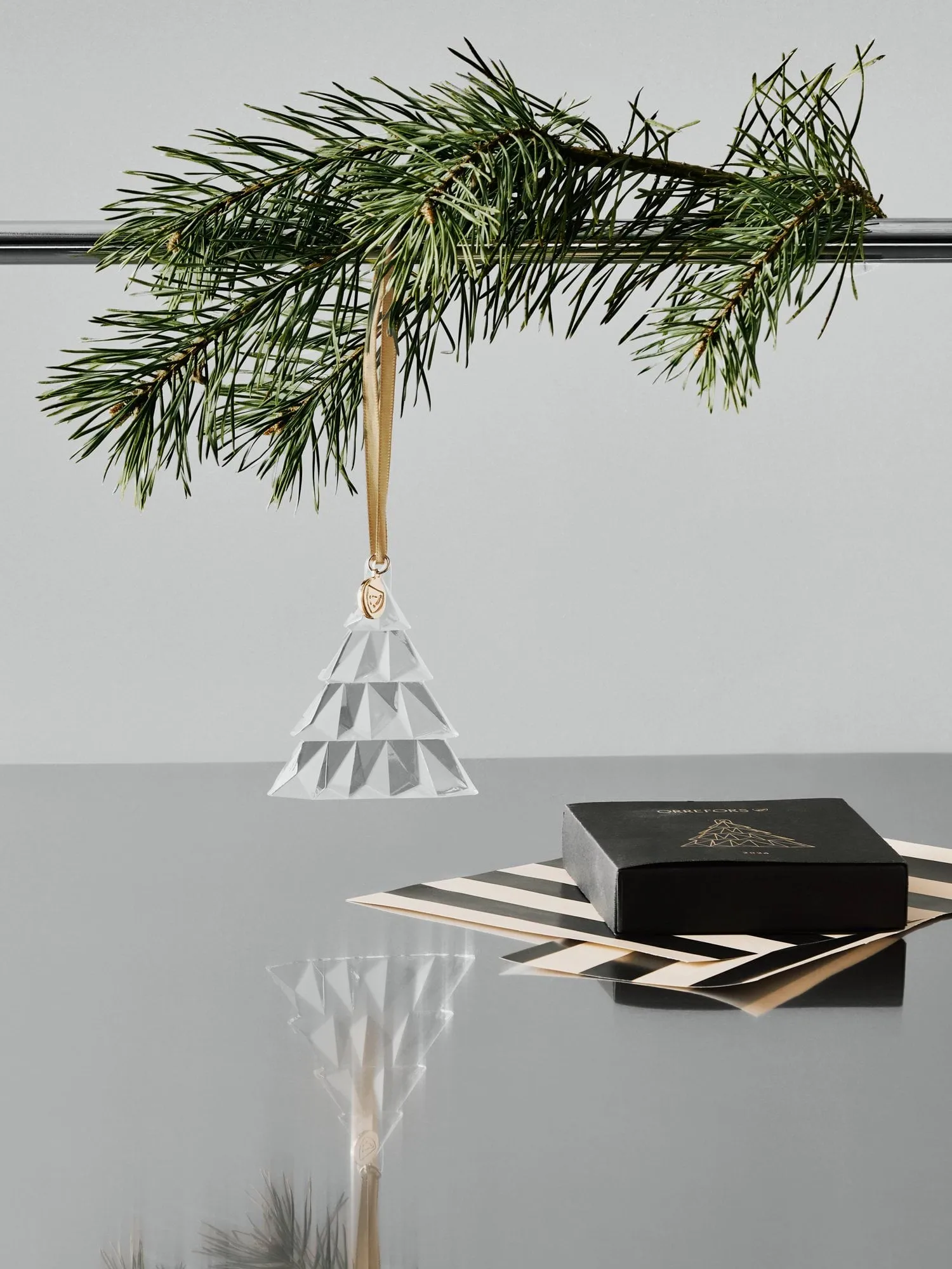 Årlig ornament høy, Gjennomsiktig Orrefors
