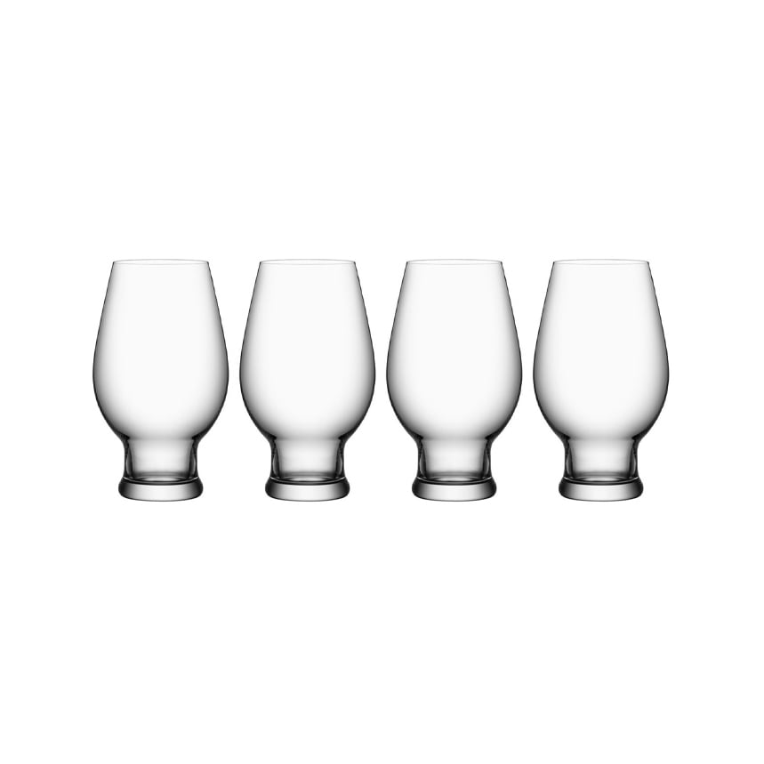 Orrefors Beer IPA lglass 4-pakk 47 cl | Skandinavisk Design | Ølglass | Gjennomsiktig
