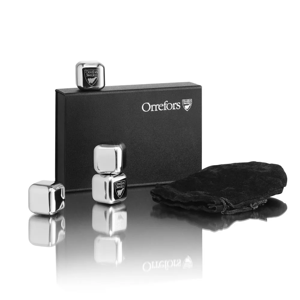 City whiskysteiner 4-pakn., rustfritt stål Orrefors