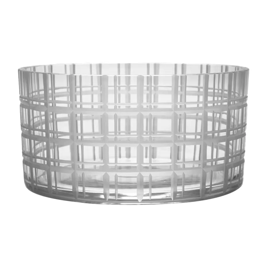 Cut in number skål 160 mm, Rutemønster Orrefors