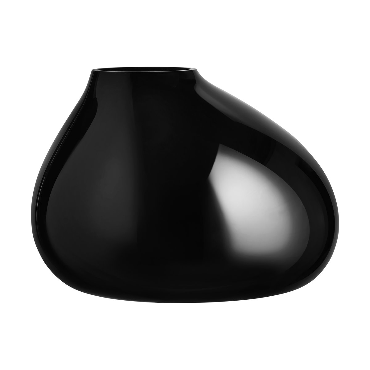 Bilde av Orrefors Ebon vase 240 mm Sort