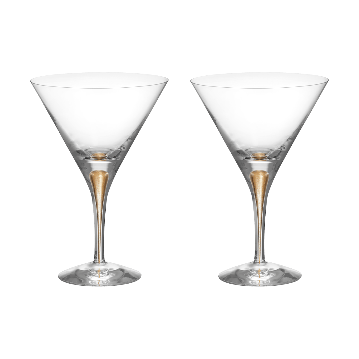 Orrefors Intermezzo martiniglass 25 cl 2-pk Gull | Skandinavisk Design | Cocktailglass | Gjennomsiktig