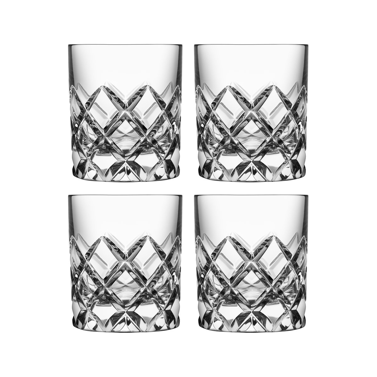 Orrefors Sofiero whiskyglass 4-pakning Klar | Skandinavisk Design | Gjennomsiktig