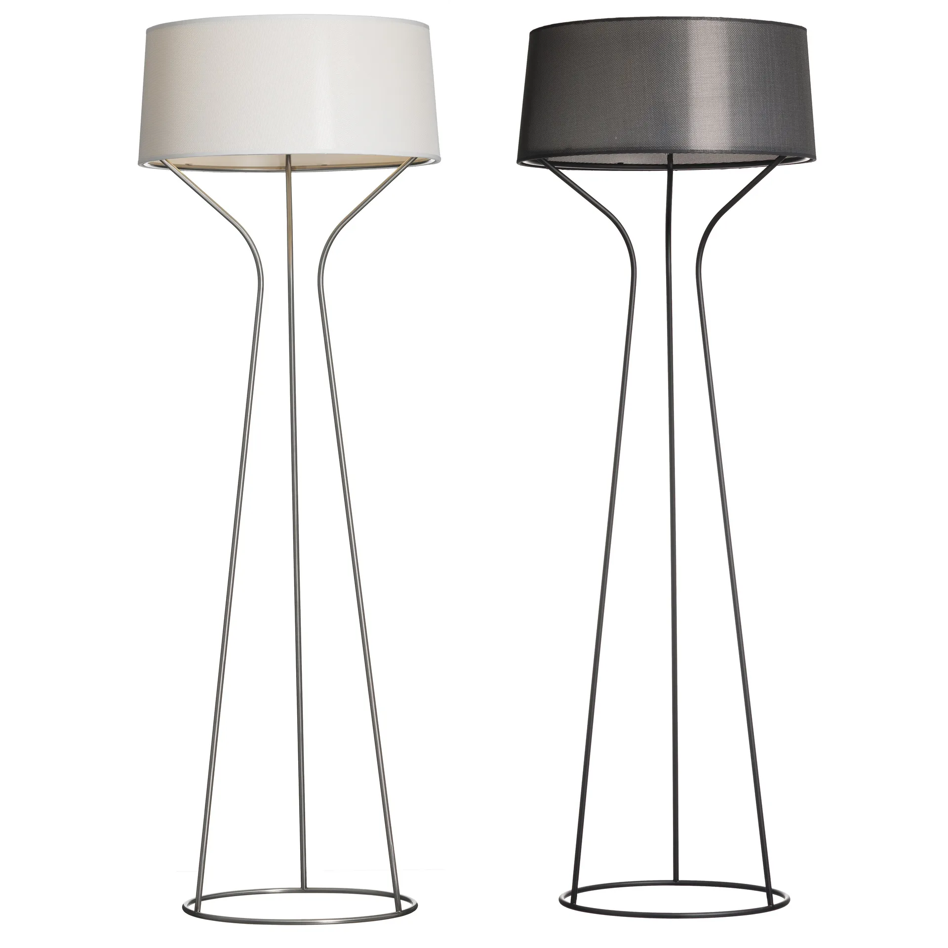 Aria golvlampe, svartlakkert, svart skjerm Örsjö Belysning