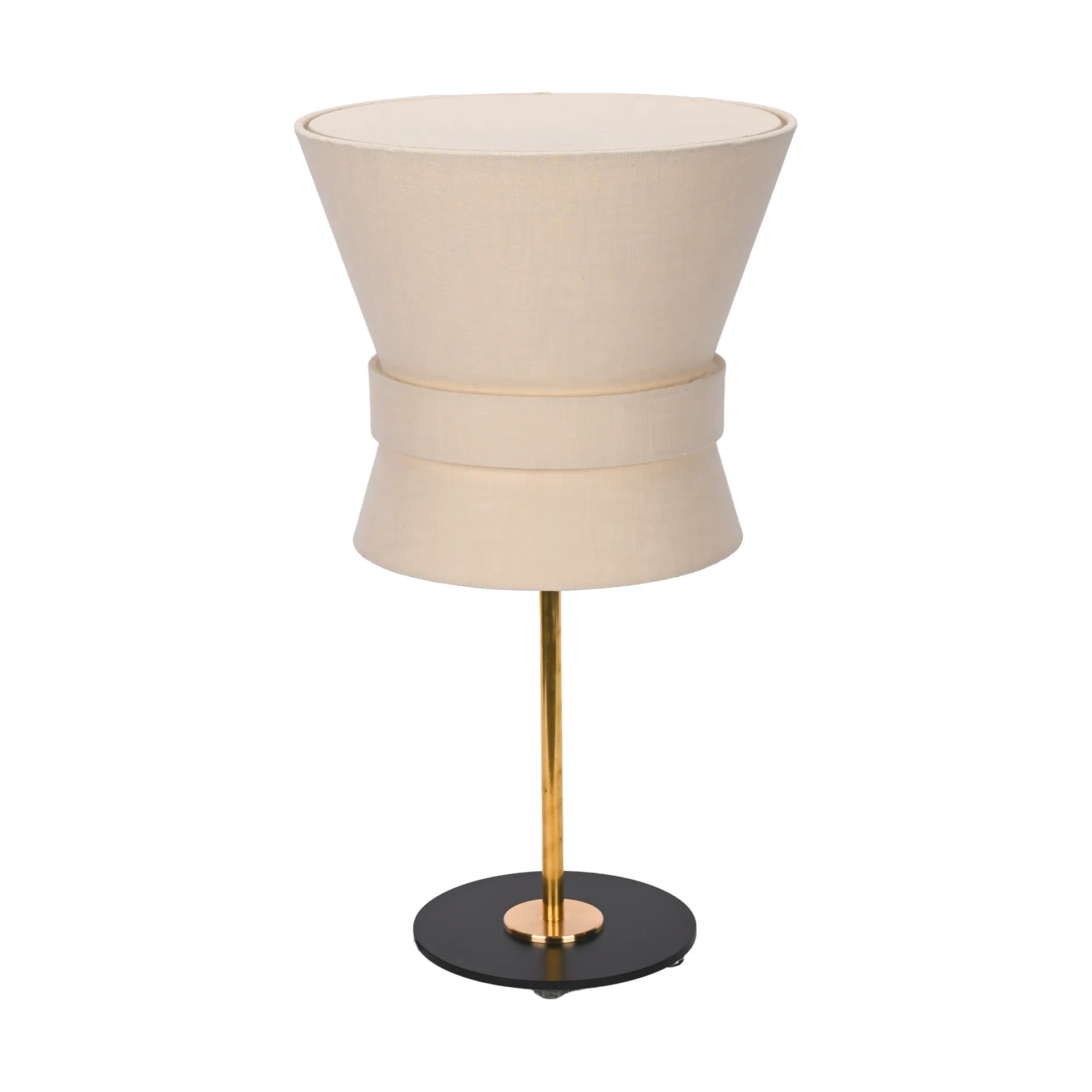 Bow bordlampe, Rå messing-cream white, liten 50 cm Örsjö Belysning