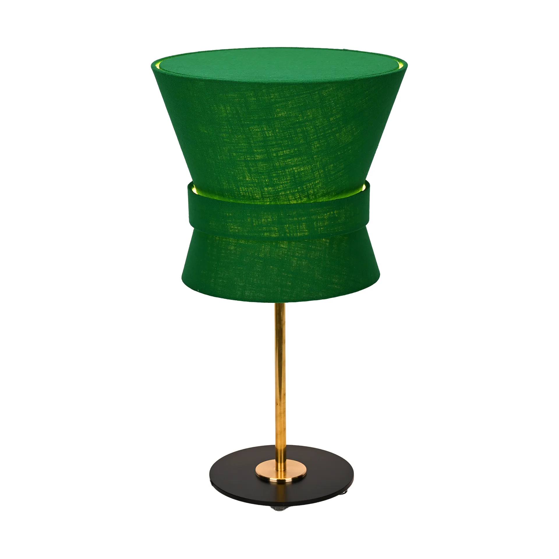 Bow bordlampe, Rå messing-emerald green, liten 50 cm Örsjö Belysning