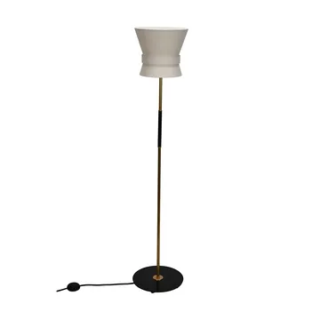 Bow gulvlampe - Rå messing-cream white, liten 147 cm - Örsjö Belysning