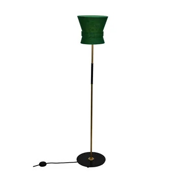 Bow gulvlampe - Rå messing-emerald green, liten 147 cm - Örsjö Belysning