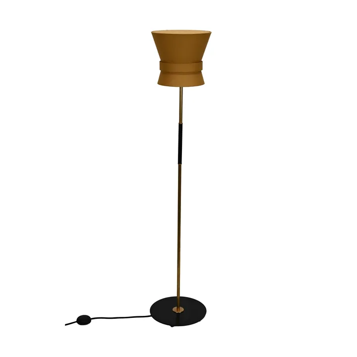 Bow gulvlampe - Rå messing-yellow ochre, liten 147 cm - Örsjö Belysning