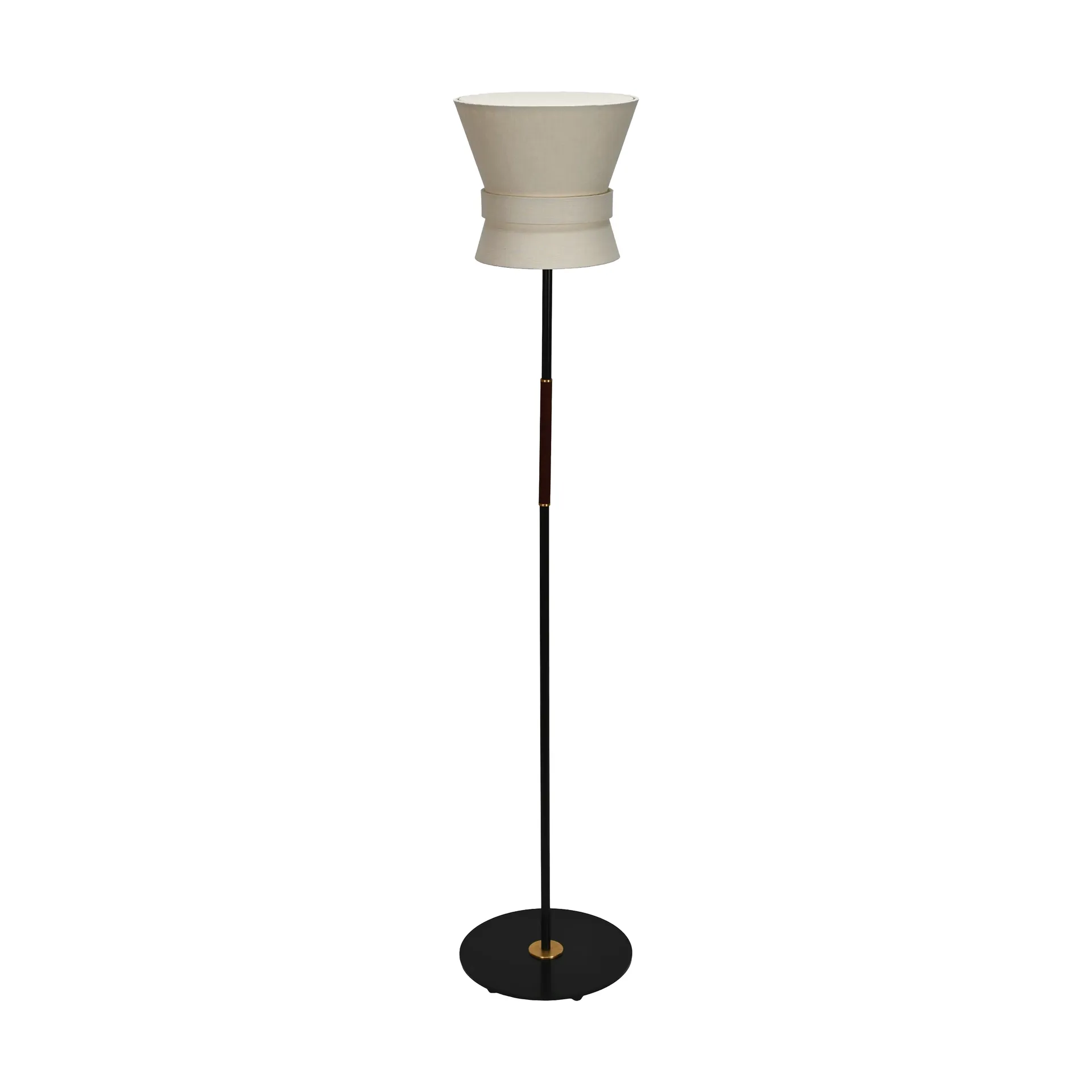 Bow gulvlampe, Svart-cream white, liten 147 cm Örsjö Belysning