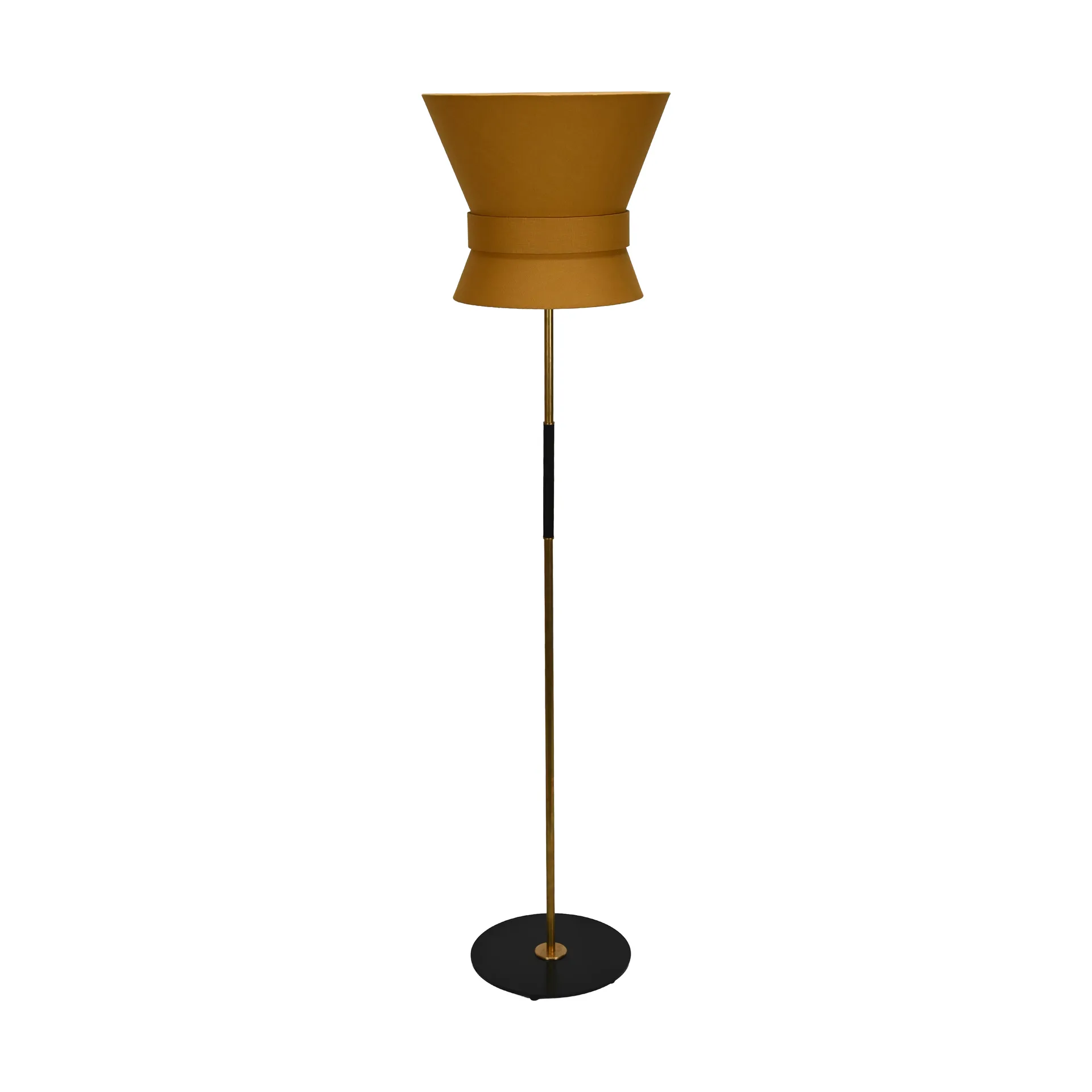 Bow gulvlampe, Svart-yellow ochre, large 159 cm Örsjö Belysning