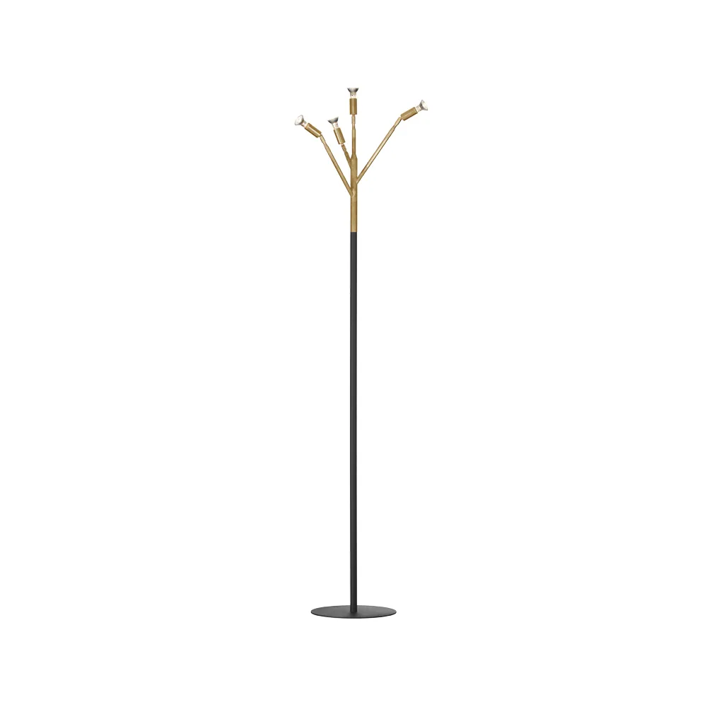 Kvist 4 gulvlampe, Messing-sort Örsjö Belysning