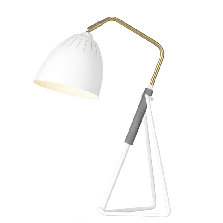Lean bordlampe - hvit struktur, ren messing - Örsjö Belysning