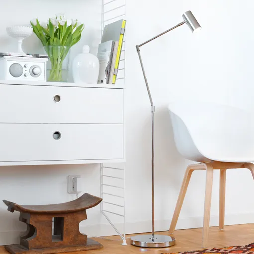 Minipoint gulvlampe GX225, krom Örsjö Belysning