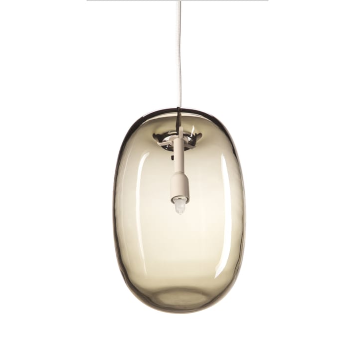 Pebble taklampe avlang - varmgrå-glass - Örsjö Belysning