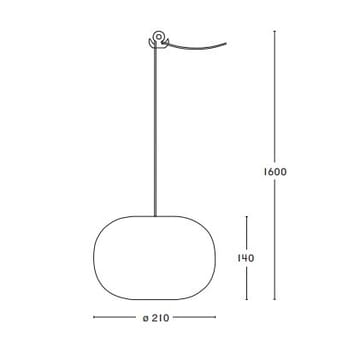 Pebble taklampe rund - okseblod-glass - Örsjö Belysning