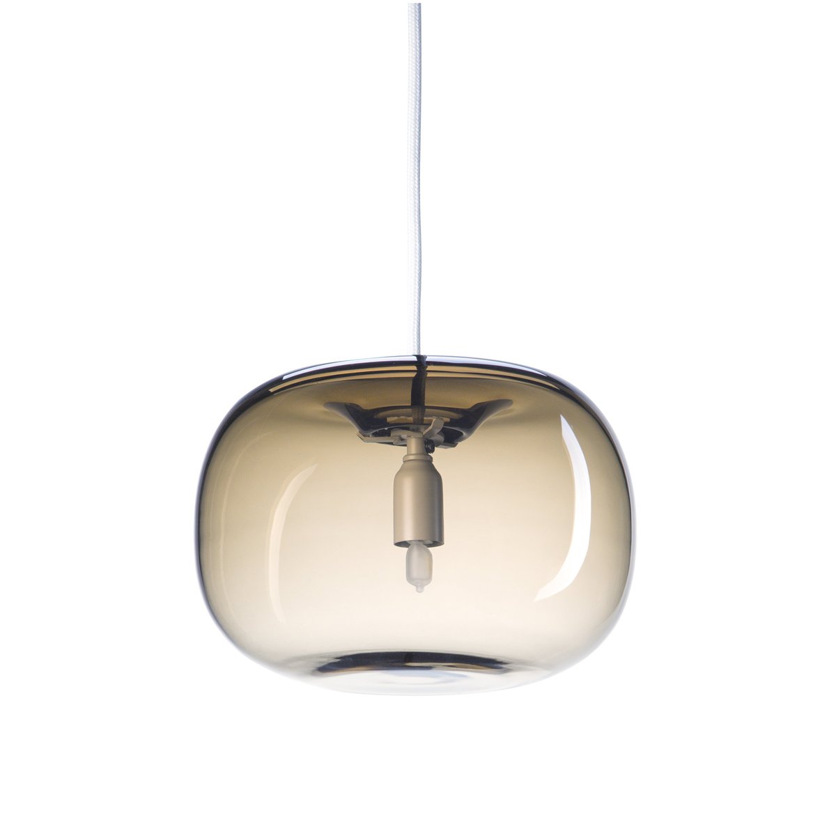 Bilde av Örsjö Belysning Pebble taklampe rund varmgrå-glass