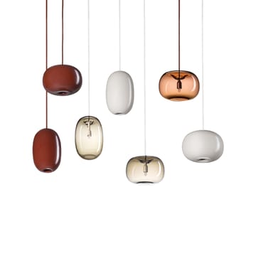 Pebble takpendel - Okseblod, langstrakt, glass - Örsjö Belysning