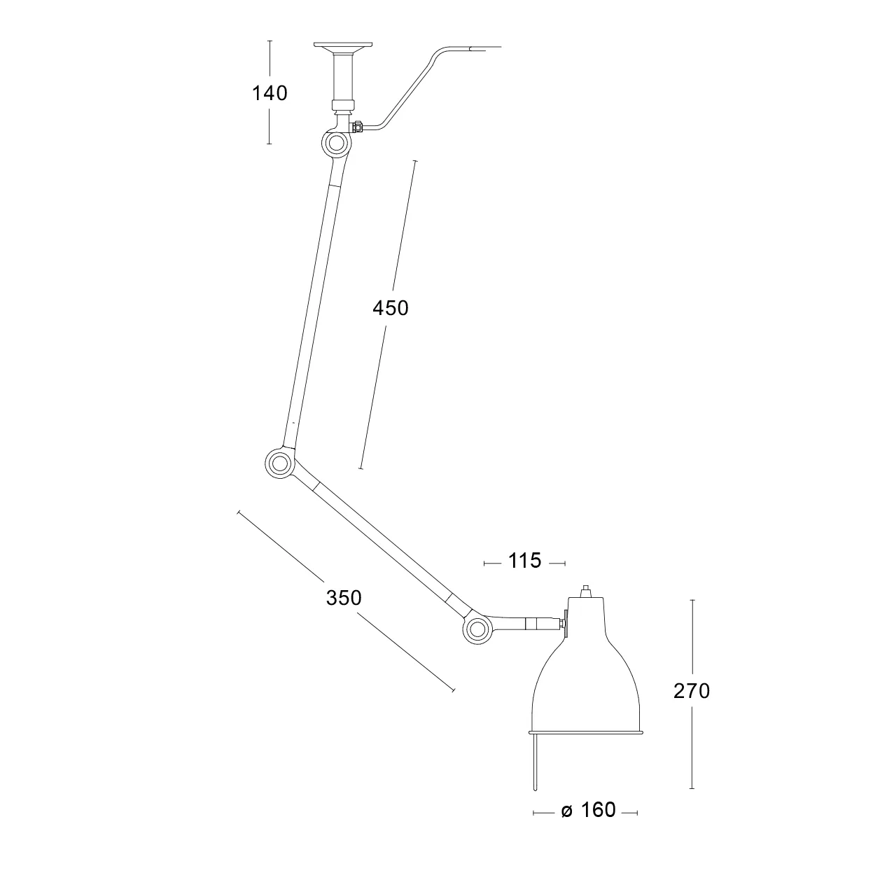 PJ50 lampe matt svart, matt svart Örsjö Belysning