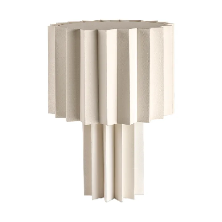 Plissé bordlampe tekstil - Hvit, 40,9 cm - Örsjö Belysning
