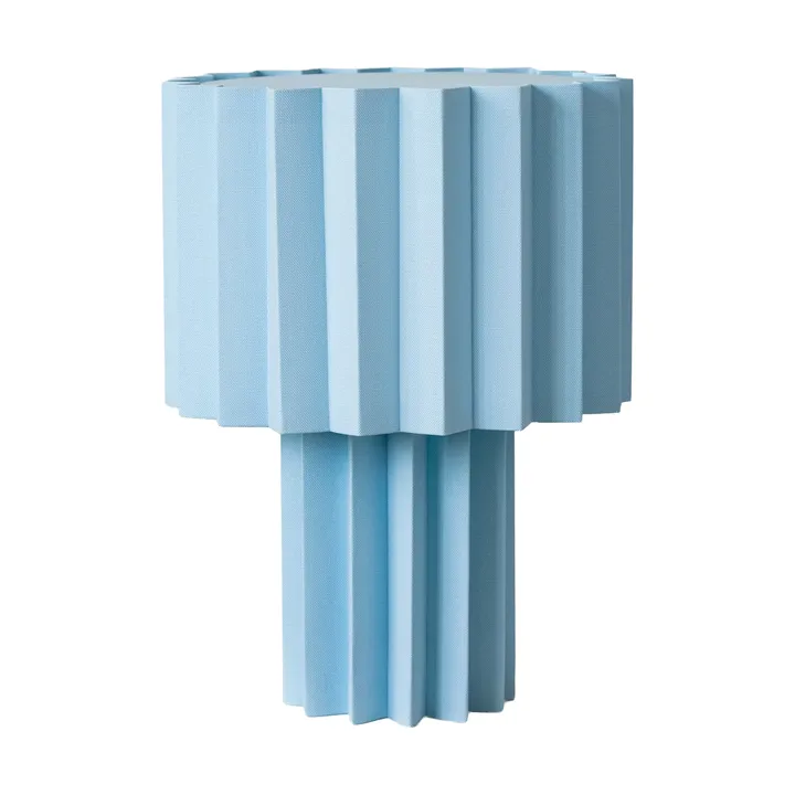 Plissé bordlampe tekstil - Lyseblå, 40,9 cm - Örsjö Belysning