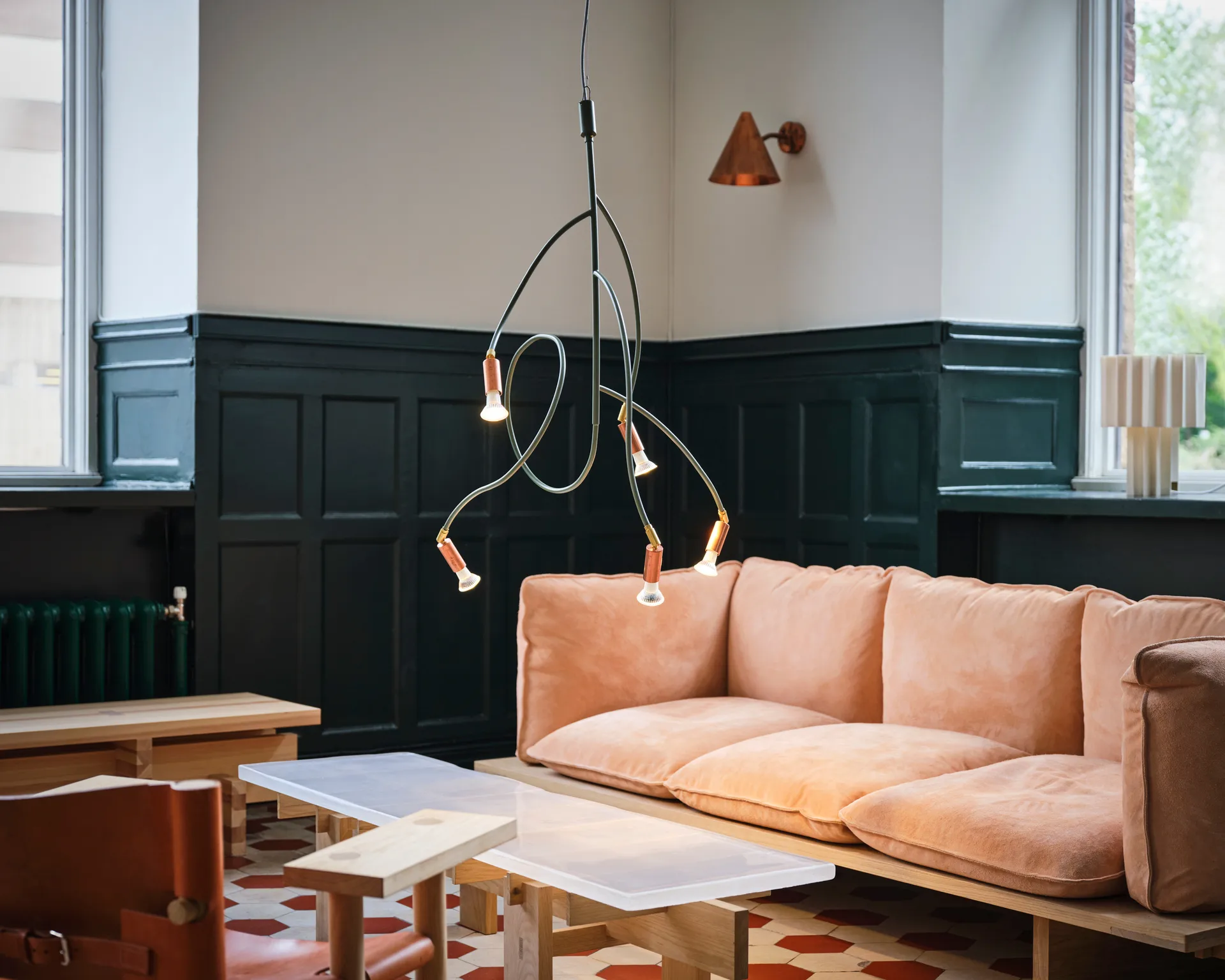 Ranka 5 taklampe, Olivengrønn Örsjö Belysning