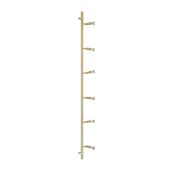 Star 6 vegg- og taklampe - Rå messing, 200 cm - Örsjö Belysning
