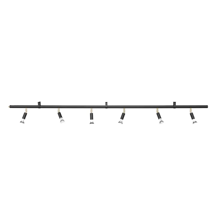 Star 6 vegg- og taklampe - Svart, 200 cm - Örsjö Belysning