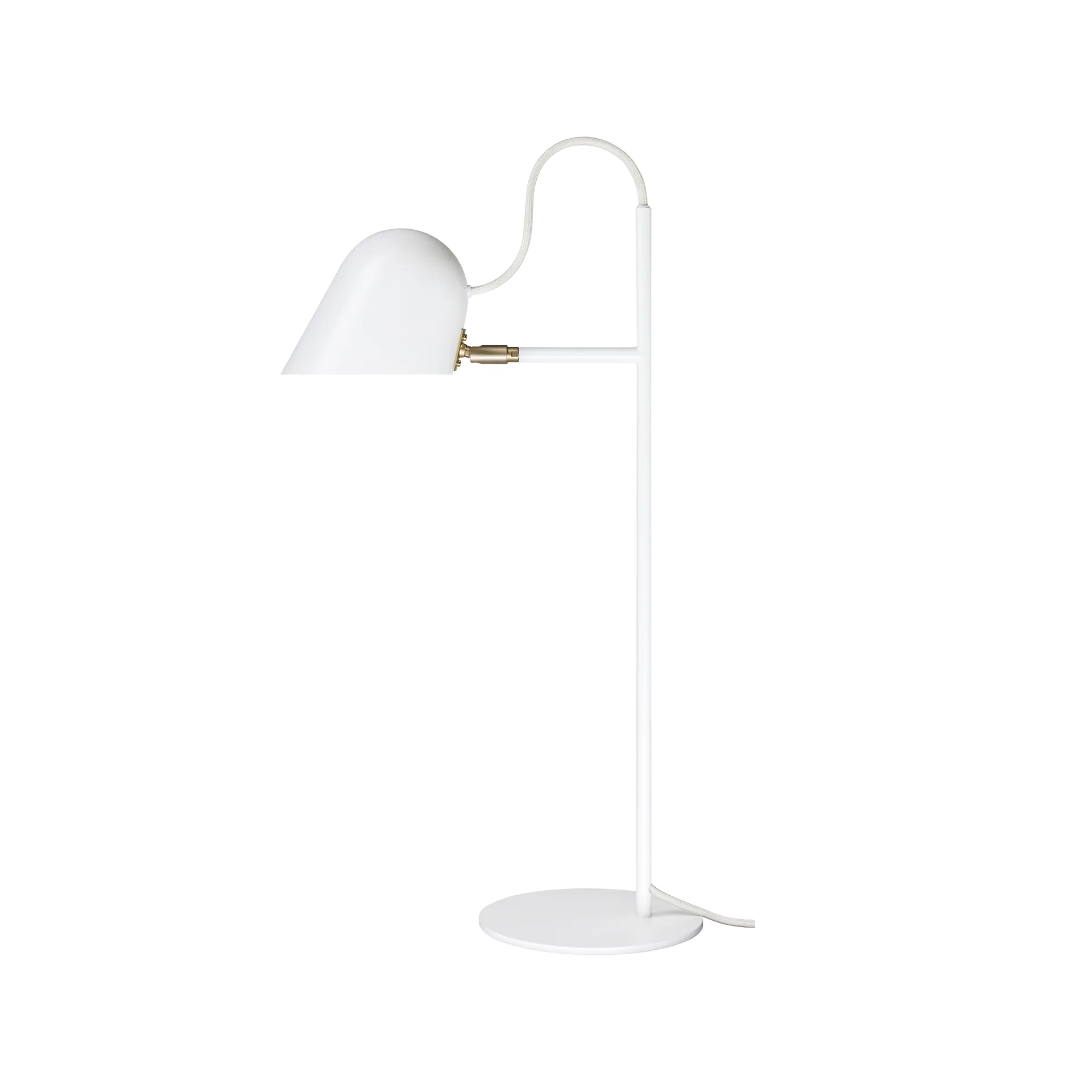 Streck bordlampe, Hvit, varm grå tekstilledning Örsjö Belysning