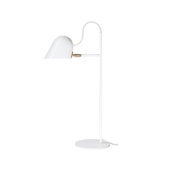 Streck bordlampe - Hvit, varm grå tekstilledning - Örsjö Belysning