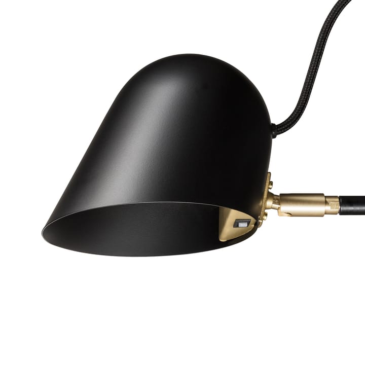 Streck bordlampe, Varm grå, varm grå tekstilledning Örsjö Belysning