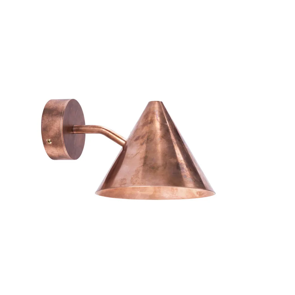 Tratten Mini vegglampe, kobber rå, fast montering Örsjö Belysning