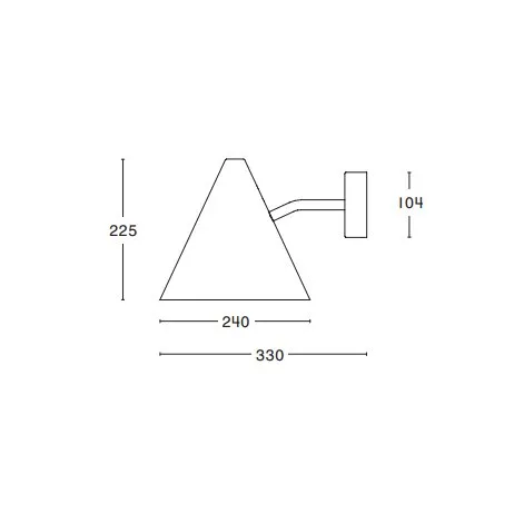 Tratten vegglampe, rå messing Örsjö Belysning