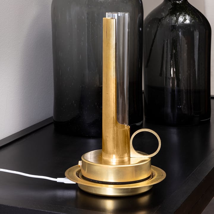 Visir bordlampe, ubehandlet messing Örsjö Belysning