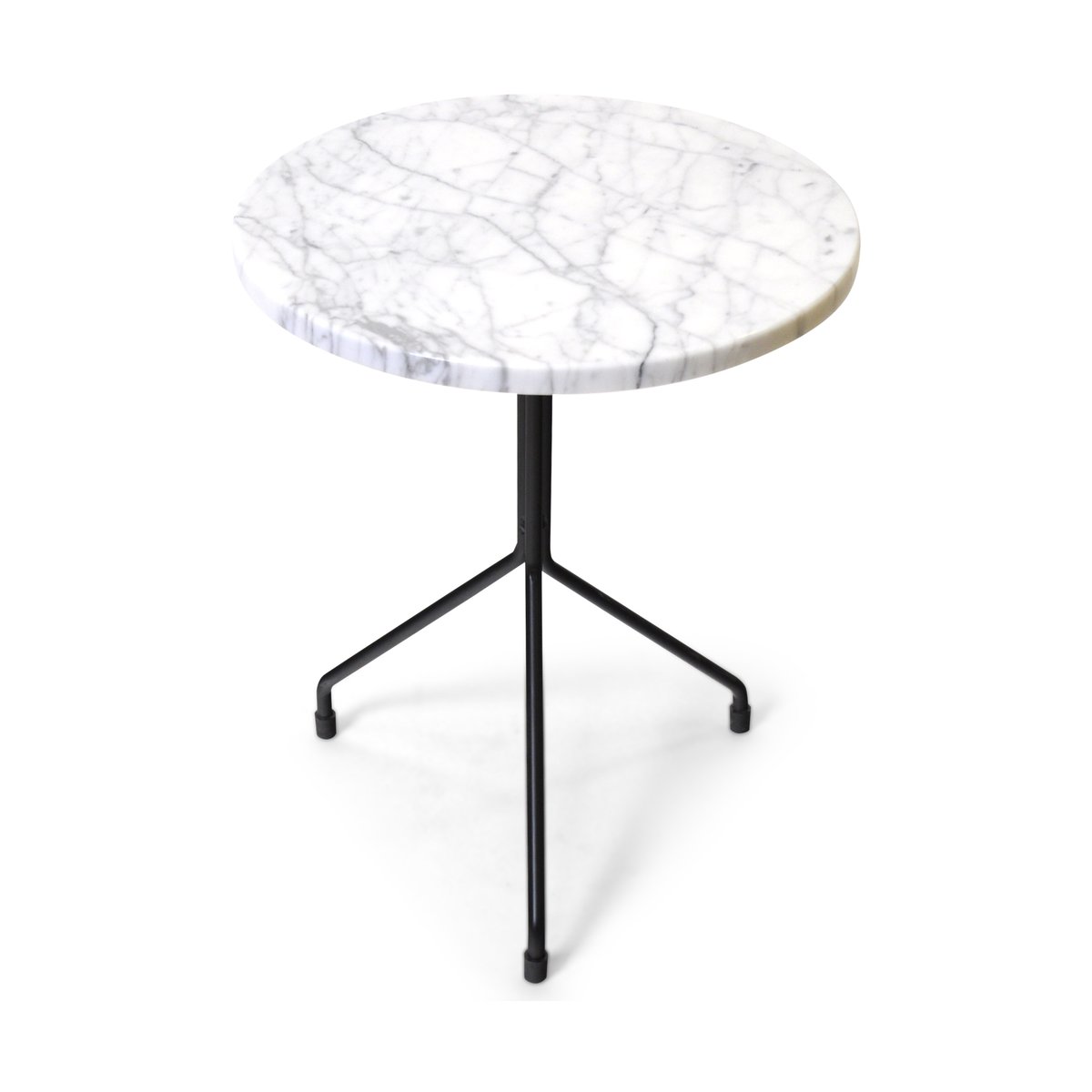 Bilde av OX Denmarq Allforone sidebord White carrara-black Ø40 cm