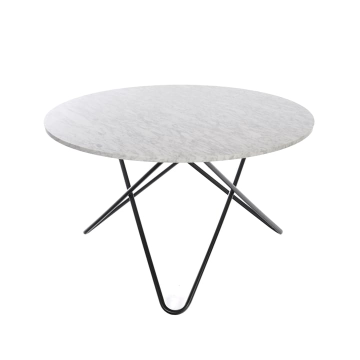 Big O Table spisebord - Marmor carrara, sort stativ - OX Denmarq