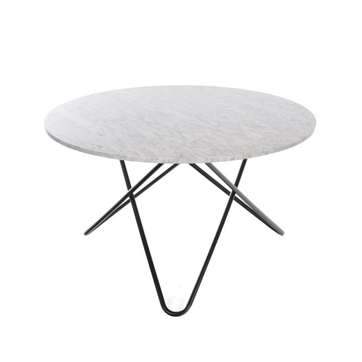 Big O Table spisebord - marmor carrara, sort stativ - OX Denmarq
