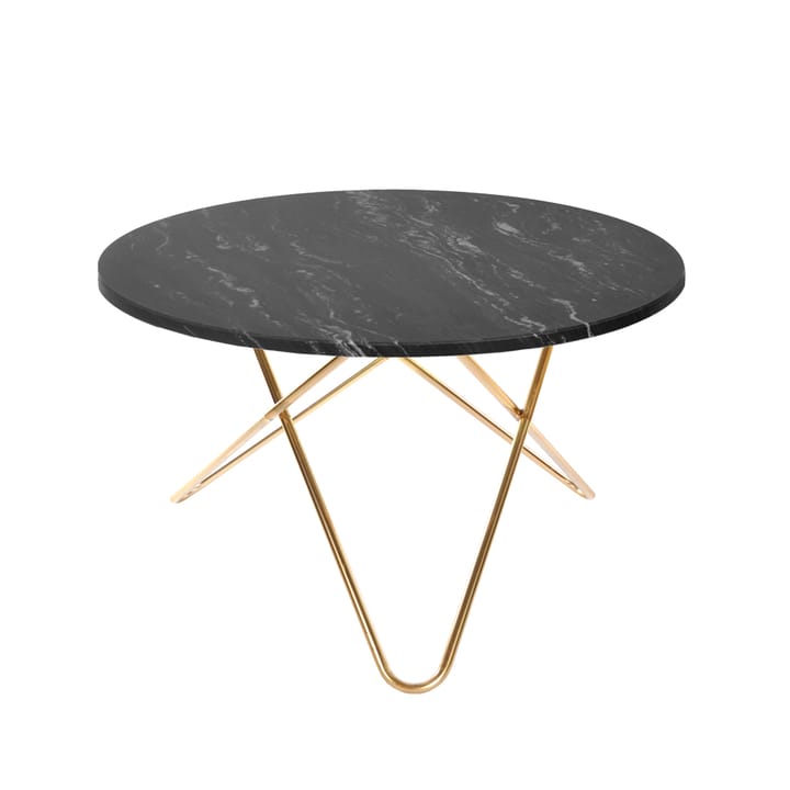 Big O Table spisebord - Marmor marquina, messingstativ - OX Denmarq