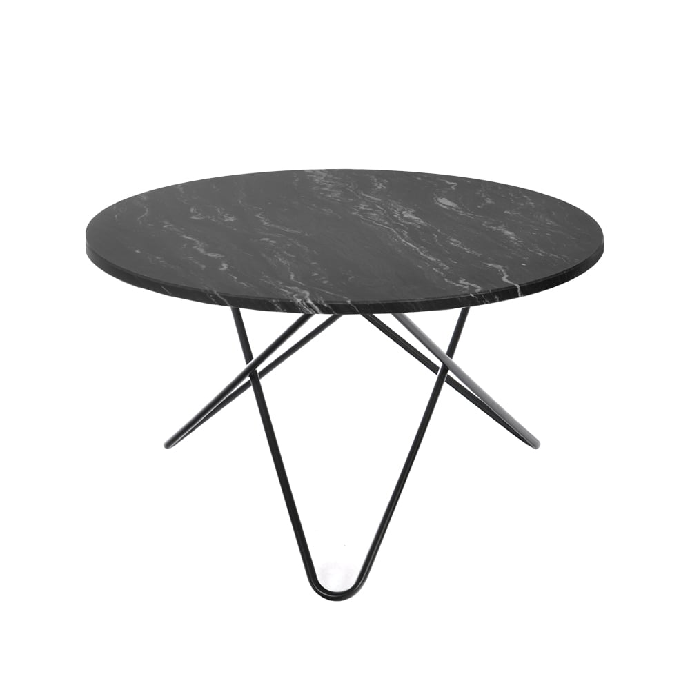 OX Denmarq Big O Table spisebord Marmor marquina, sort stativ
