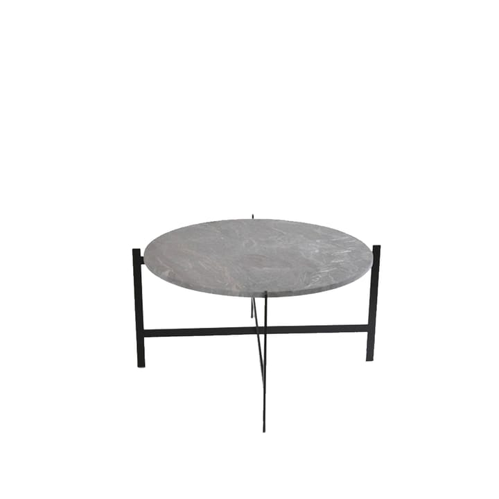 Deck salongbord - Marmor grå, sort stativ - OX Denmarq
