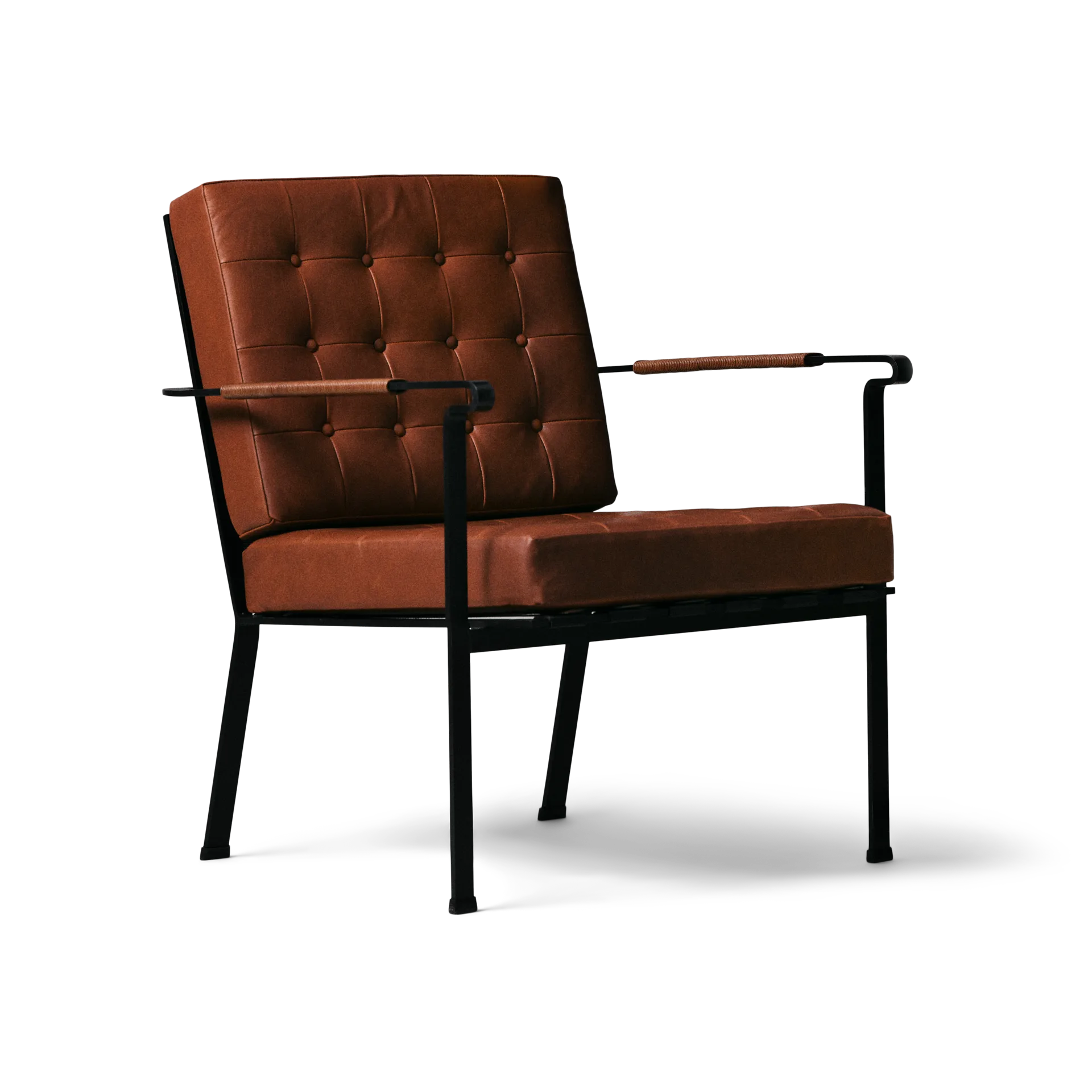 Heather Chair lenestol svart ramme, Cognac OX Denmarq