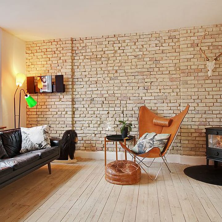 KS Chair flaggermusstol, Skinn black, rustfritt stativ OX Denmarq