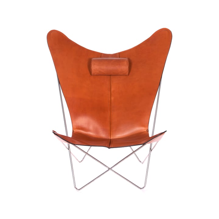 KS Chair flaggermusstol - Skinn hazelnut, rustfritt stativ - OX Denmarq