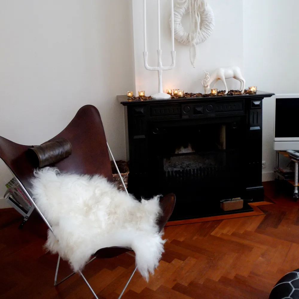 KS Chair flaggermusstol, Skinn nature, sort stativ OX Denmarq